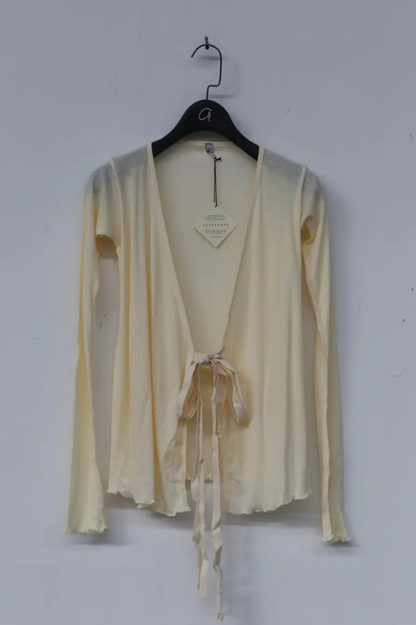 BASERANGE Cotton Long Sleeve Cardigan TTOW-RB-WI21 Seashell Eggshell